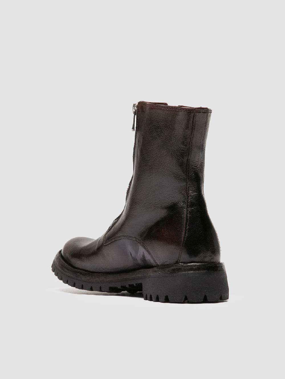 Officine Creative LORAINE 026 Stivali con Zip in Pelle Marrone Vendite Flash