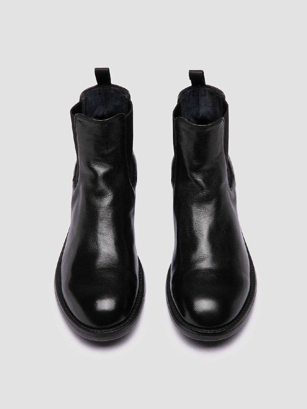 Officine Creative SERGEANT 102 Stivaletti Chelsea in Pelle Nera Italy