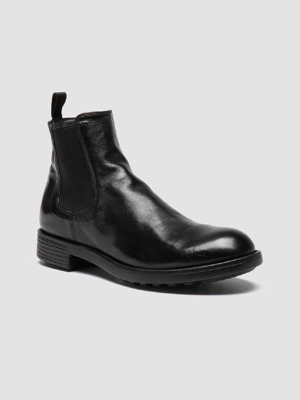 Officine Creative SERGEANT 102 Stivaletti Chelsea in Pelle Nera Italy