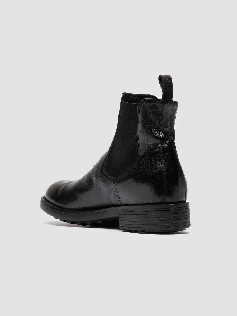 Officine Creative SERGEANT 102 Stivaletti Chelsea in Pelle Nera Italy