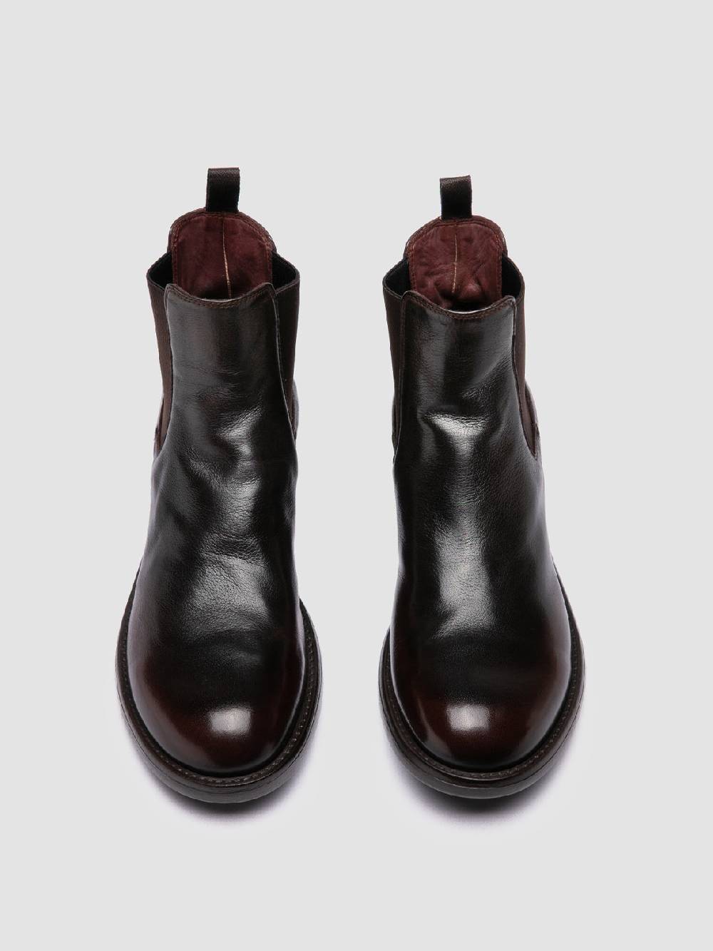 Officine Creative SERGEANT 102 Stivaletti Chelsea in Pelle Marrone Italia