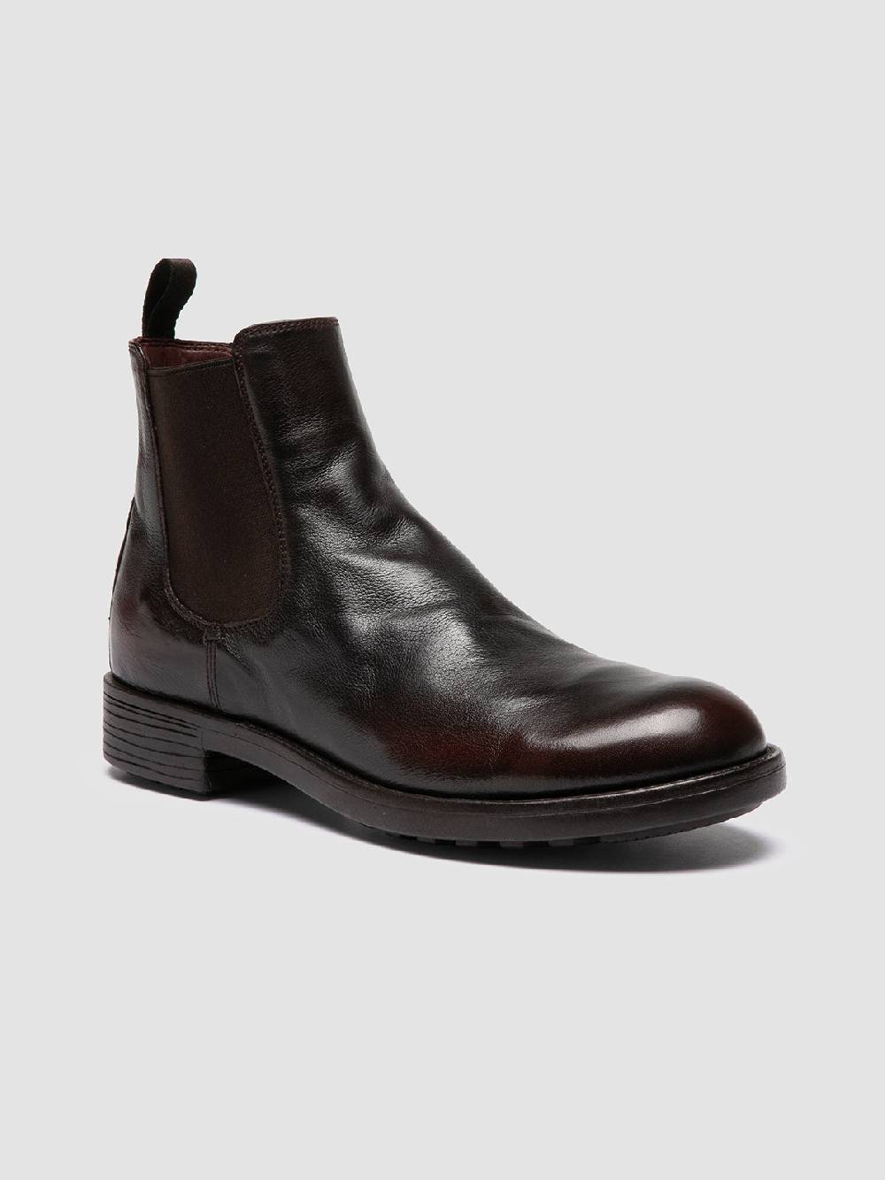 Officine Creative SERGEANT 102 Stivaletti Chelsea in Pelle Marrone Italia