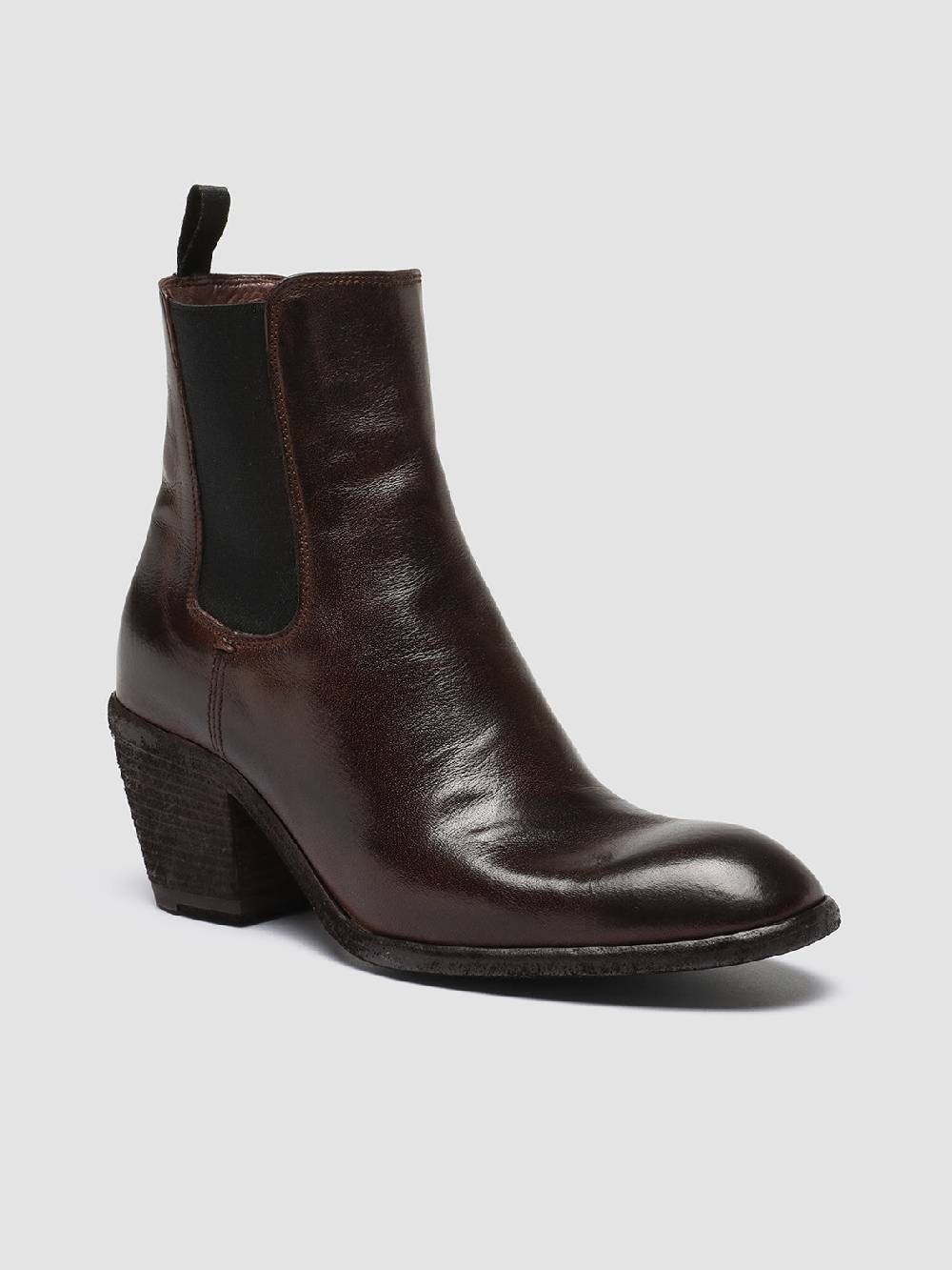 Officine Creative SYDNE 001 Stivali Chelsea in Pelle Marrone In Linea