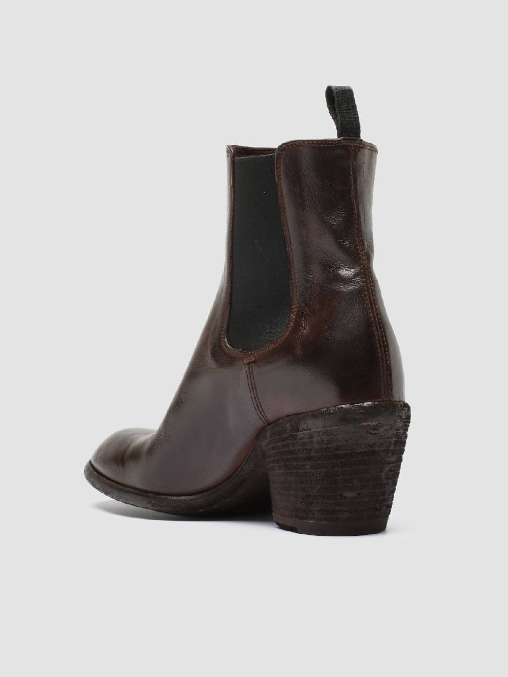 Officine Creative SYDNE 001 Stivali Chelsea in Pelle Marrone In Linea