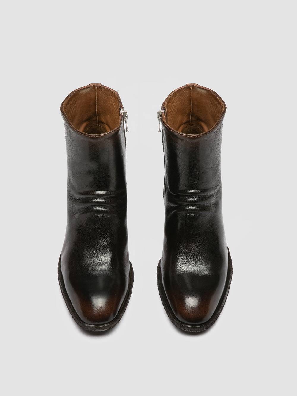 Officine Creative SYDNE 008 Brown Leather Boots Qualità