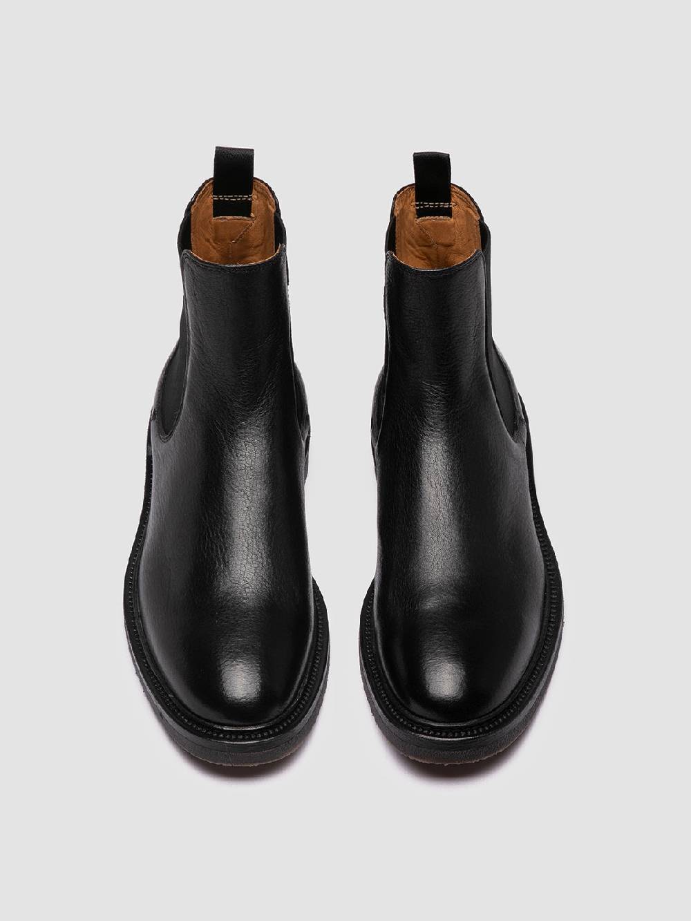 Officine Creative HOPKINS FLEXI 204 Stivaletti Chelsea in Pelle Nera Vendita