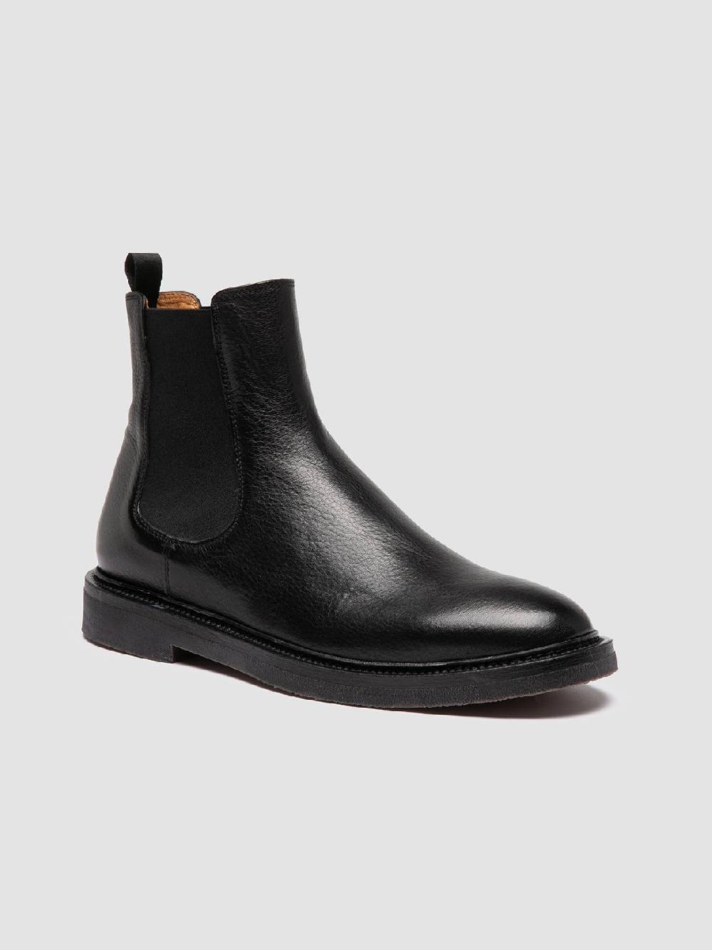 Officine Creative HOPKINS FLEXI 204 Stivaletti Chelsea in Pelle Nera Vendita