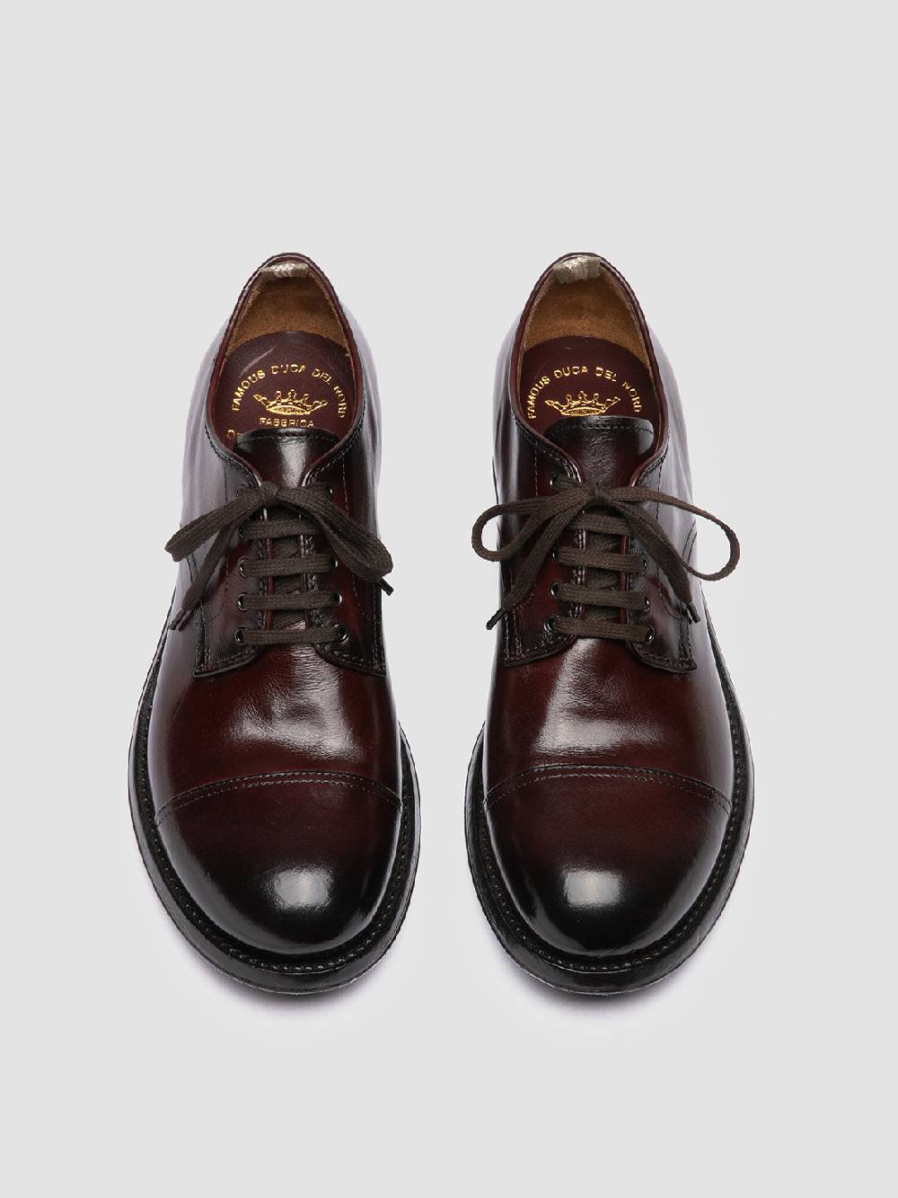 Officine Creative ADMIRAL 002 Derby in Pelle Bordeaux Soddisfazione Garantita