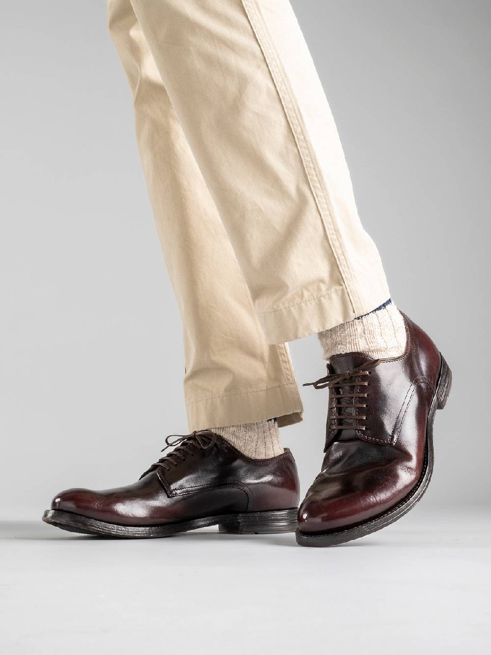 Officine Creative ANATOMIA 012 Derby in Pelle Marrone Consegna Veloce