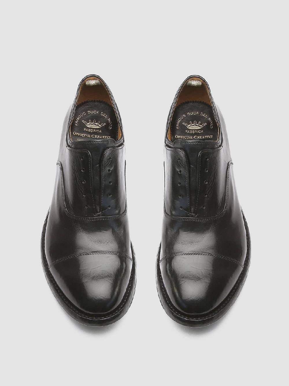 Officine Creative ANATOMIA 015 Black Leather Oxford Shoes Prezzo Ridotto