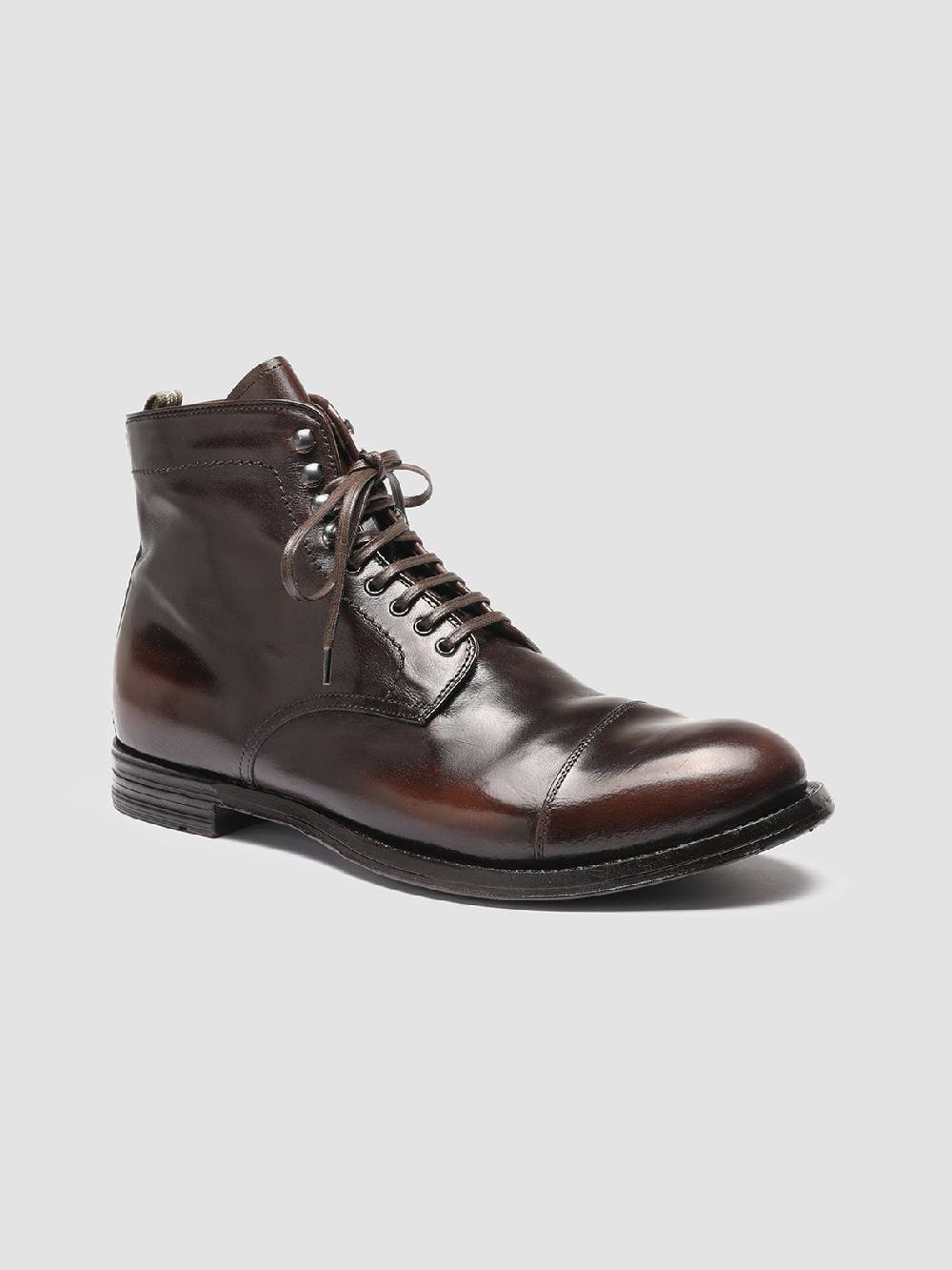 Officine Creative ANATOMIA 016 Stivaletti in Pelle Marrone Presa