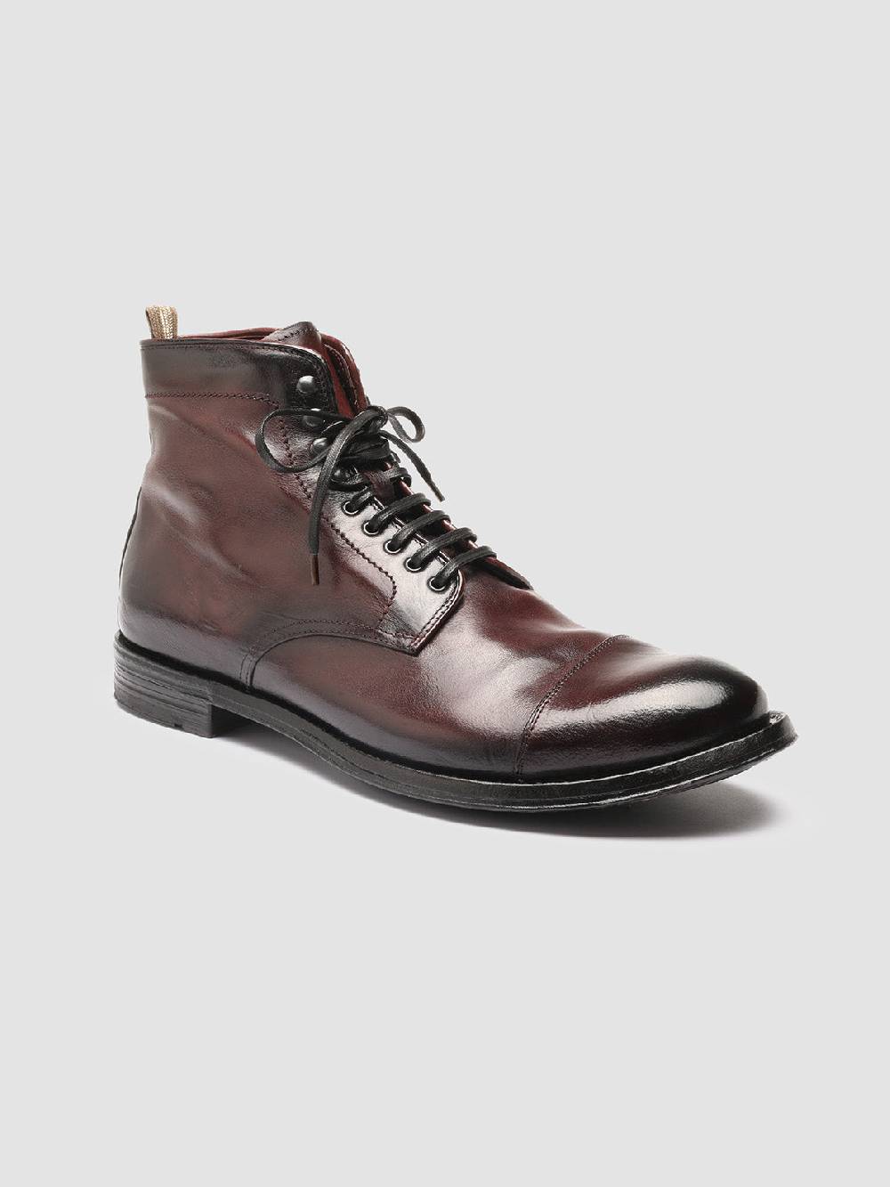 Officine Creative ANATOMIA 016 Stivaletti in Pelle Bordeaux Sconto