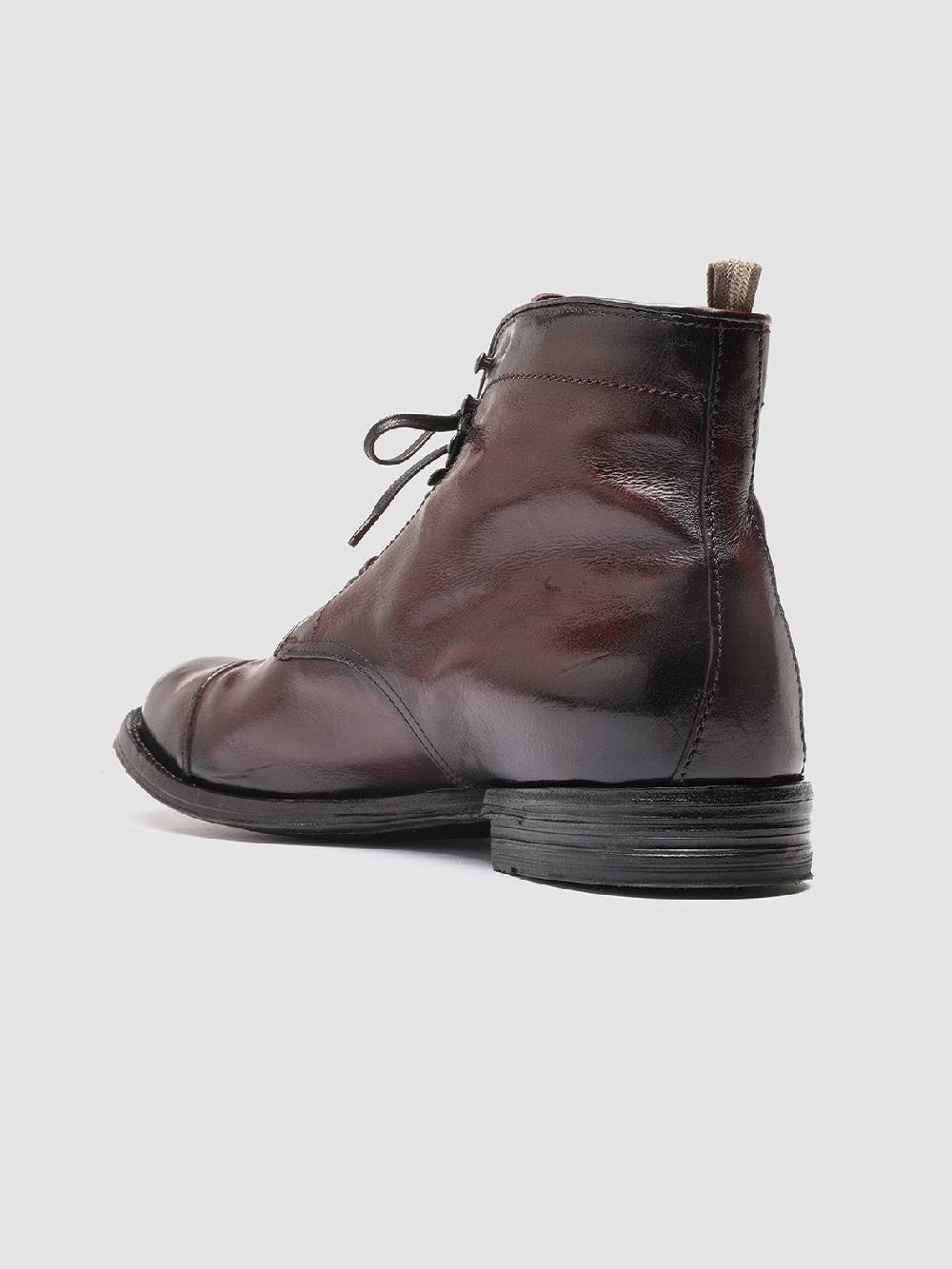 Officine Creative ANATOMIA 016 Stivaletti in Pelle Bordeaux Sconto