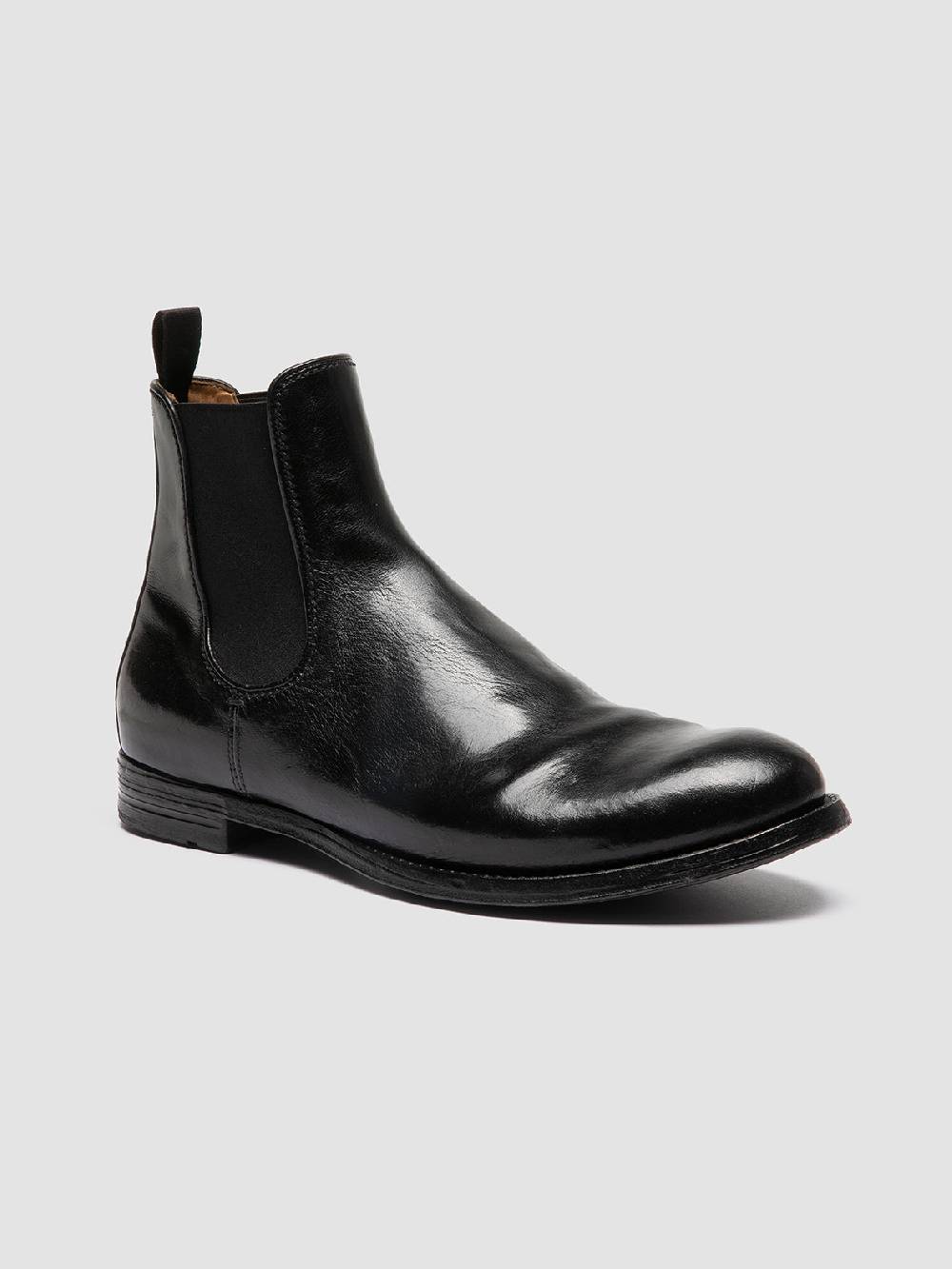 Officine Creative ANATOMIA 083 Stivaletti Chelsea in Pelle Nera Outlet