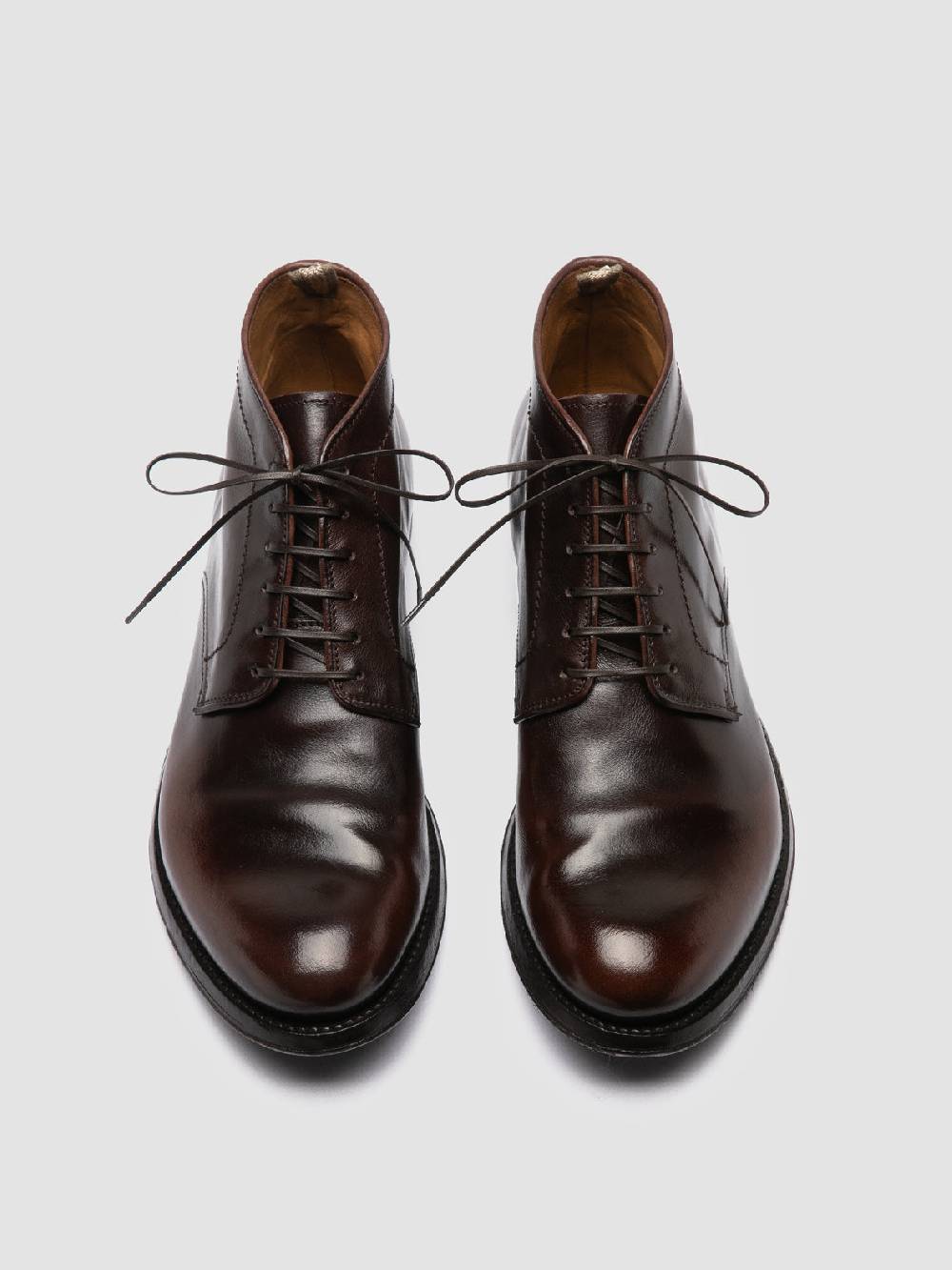 Officine Creative ANATOMIA 88 Stivali Chukka in Pelle Marrone Vendita Calda