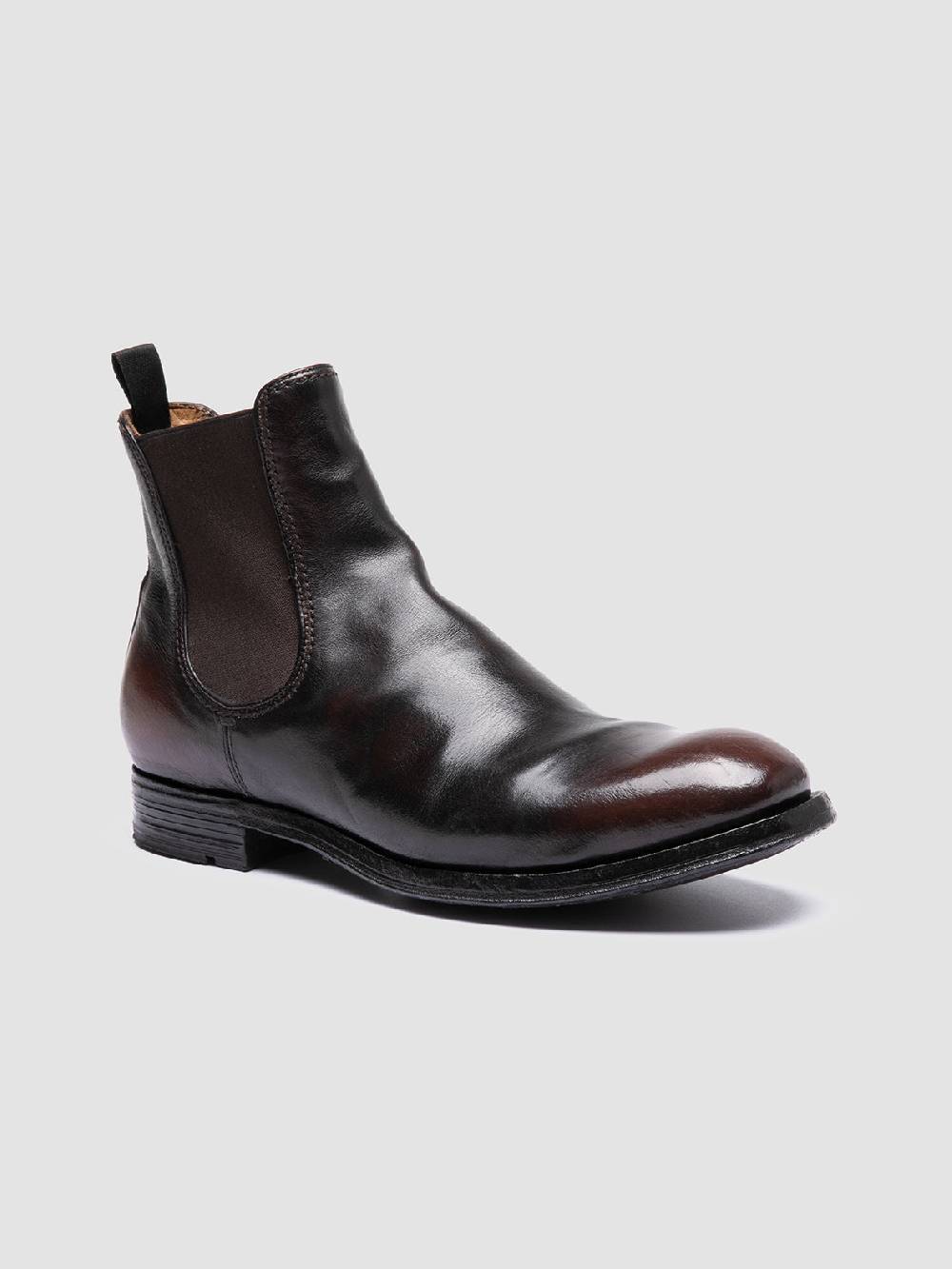 Officine Creative BALANCE 008 Brown Leather Chelsea Boots Vendite Flash