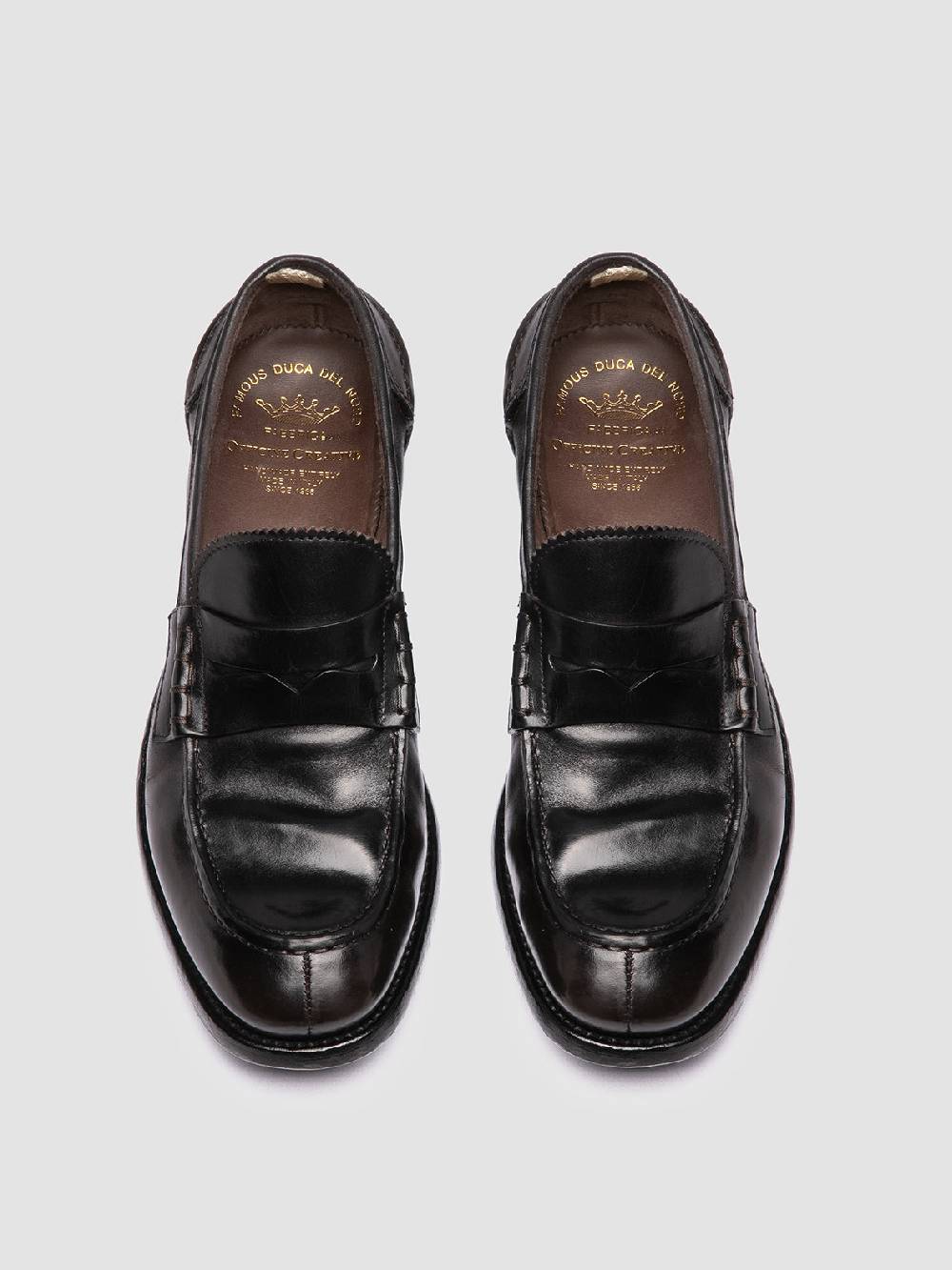 Officine Creative BALANCE 017 Brown Penny Leather Loafers Moda
