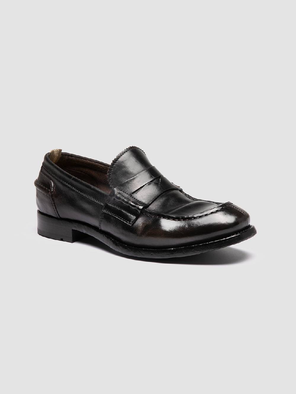 Officine Creative BALANCE 017 Brown Penny Leather Loafers Moda