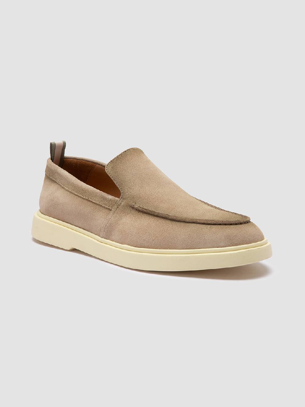 Officine Creative BONES 002 Mocassini in Pelle Scamosciata Beige Italia