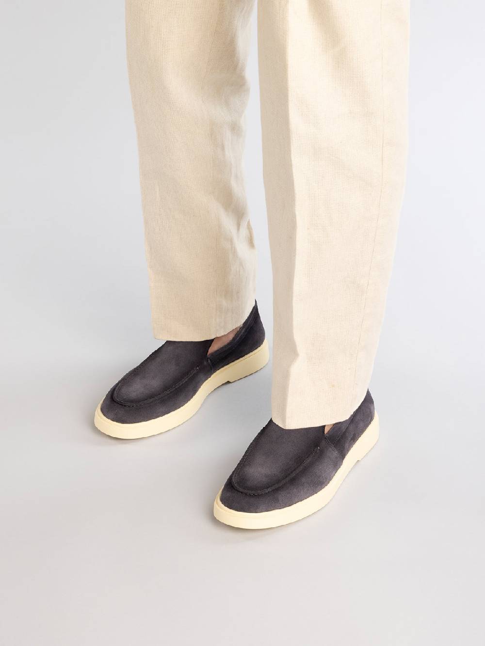 Officine Creative BONES 002 Mocassini in Pelle Scamosciata Blu 2025