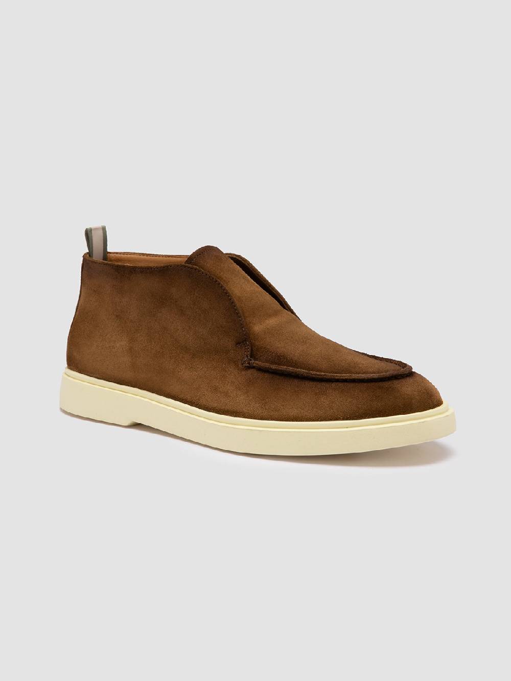 Officine Creative BONES 003 Stivaletti Chukka in Pelle Scamosciata Marrone Qualità