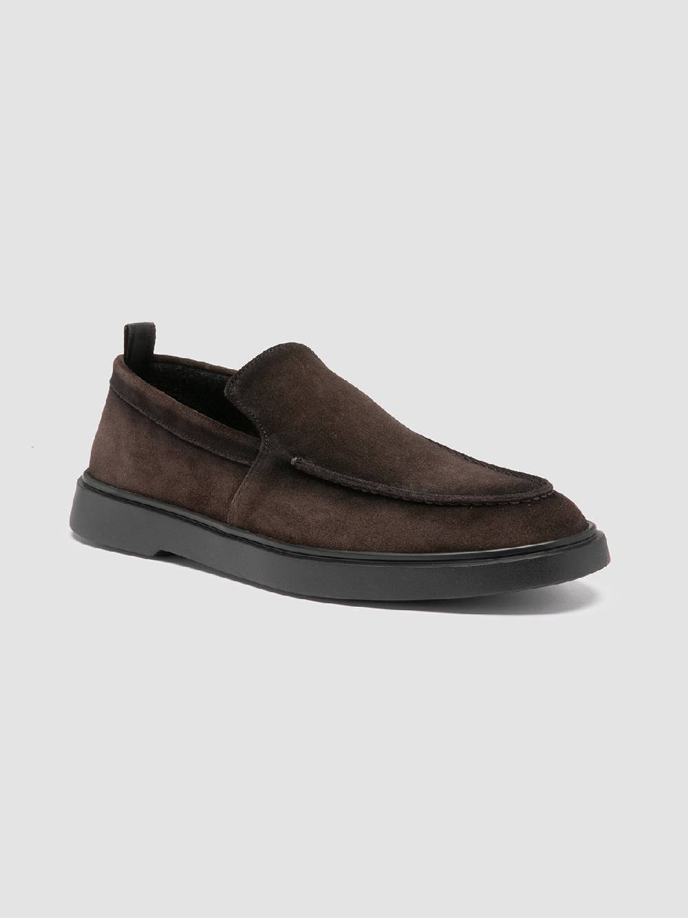 Officine Creative BONES 008 Mocassini in Pelle Scamosciata Grigia Promozione