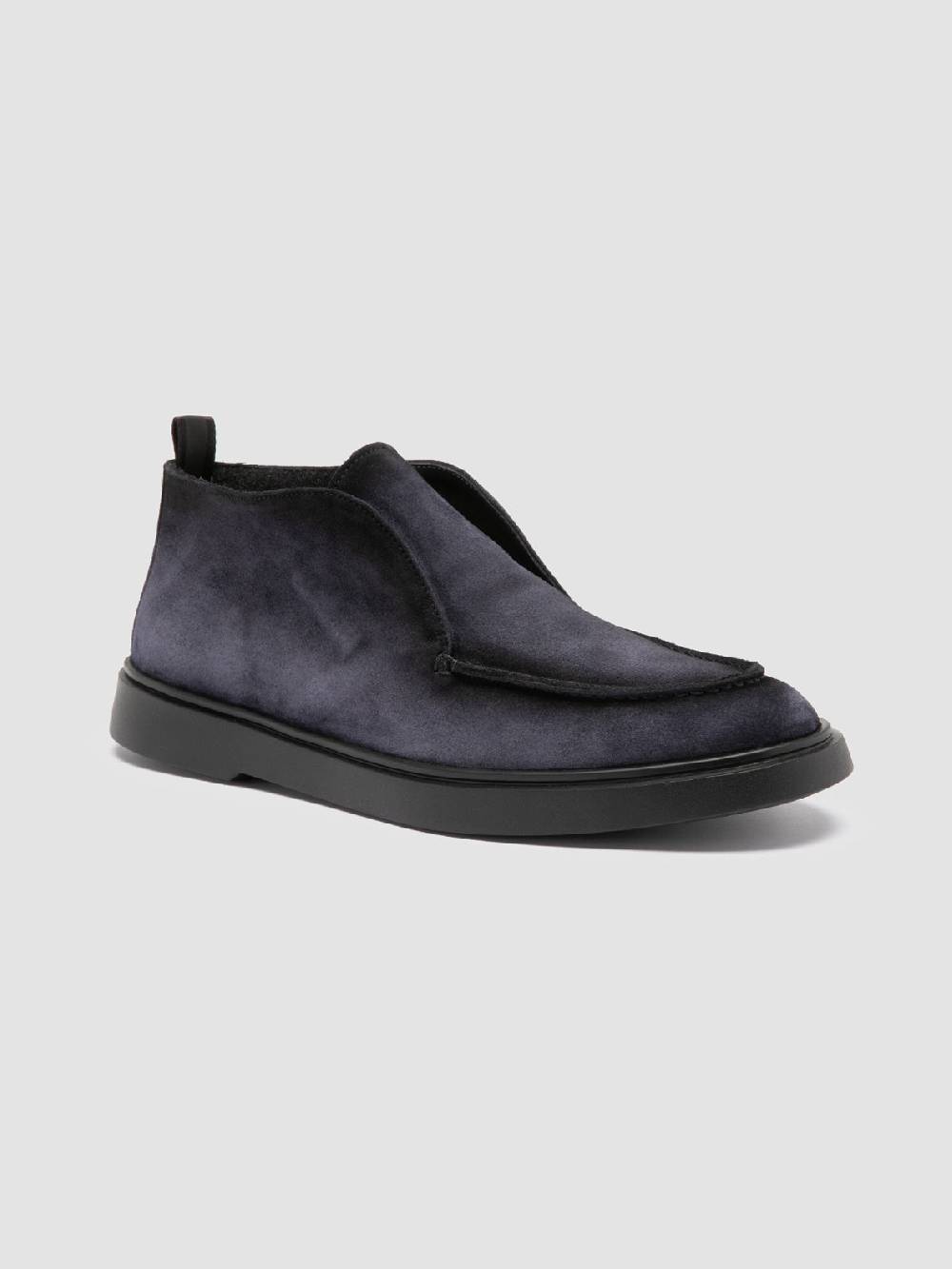 Officine Creative BONES 010 Stivali Chukka in Pelle Scamosciata Blu Spedizione Gratuita