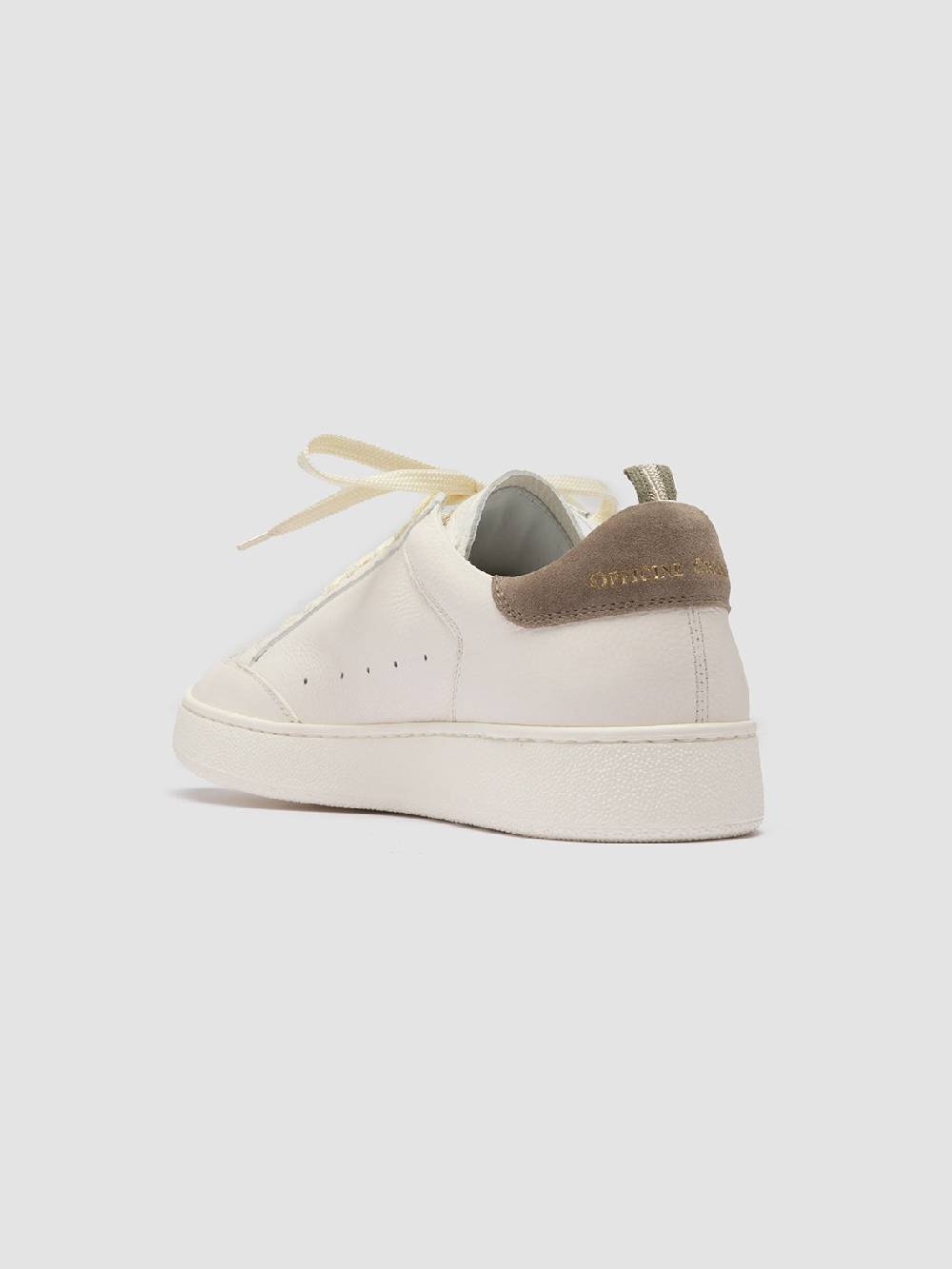 Officine Creative THE DIME 001 Sneaker Basse in Pelle Scamosciata Bianca Pezzi Unici