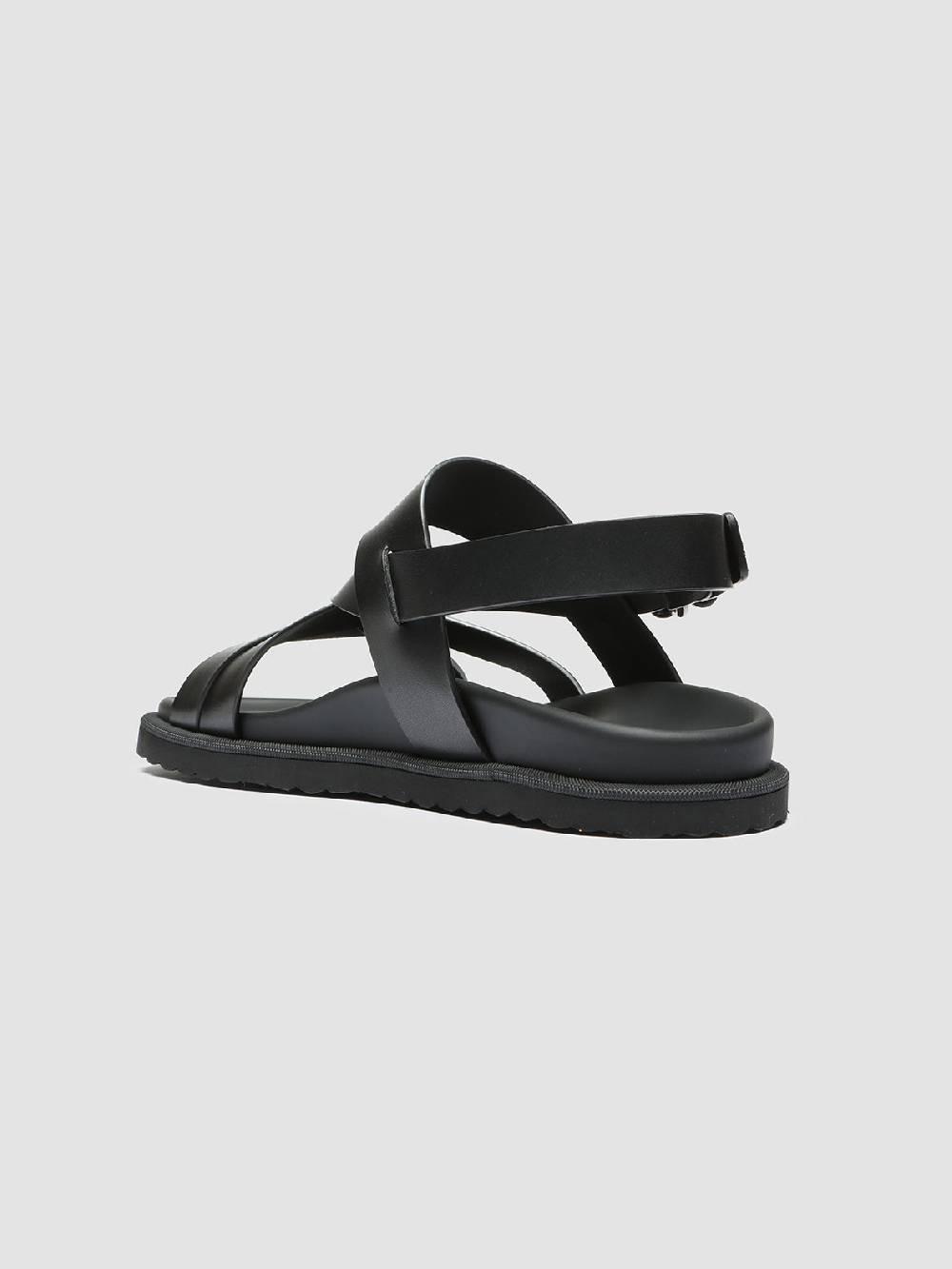 Officine Creative CHARRAT 002 Sandali in Pelle Nera Convenienza