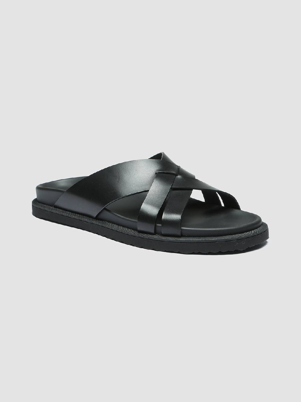 Officine Creative CHARRAT 003 Sandali in Pelle Nera Presa