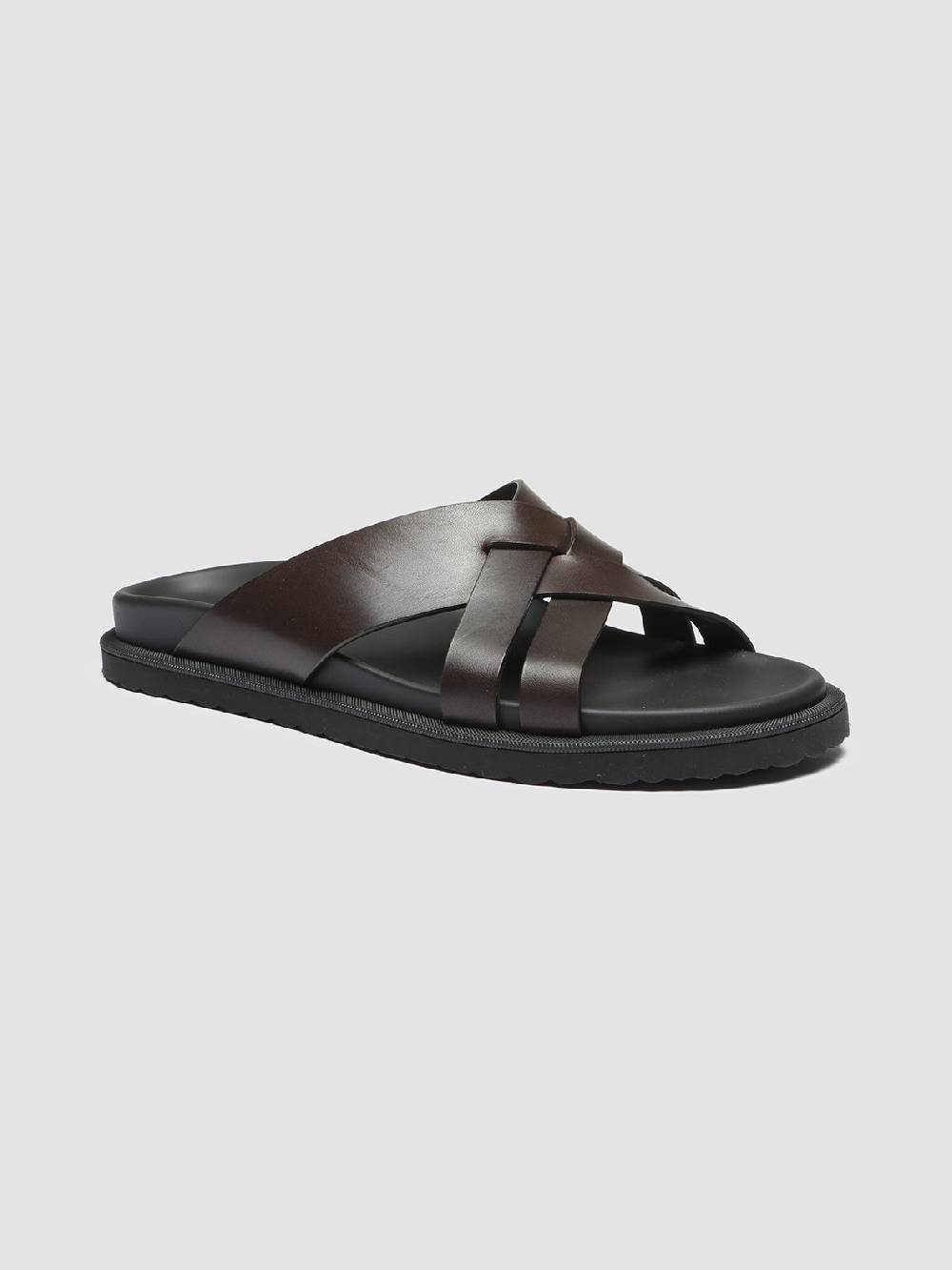 Officine Creative CHARRAT 003 Sandali in Pelle Marrone Sconto