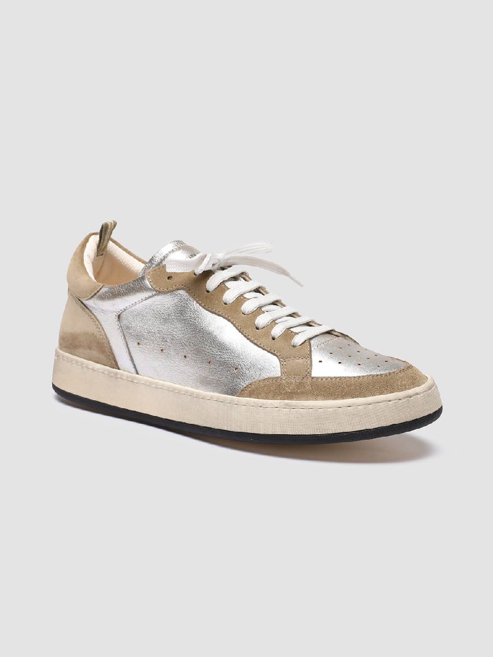Officine Creative MAGIC 001 Sneakers in Pelle e Camoscio Bianco Offerta