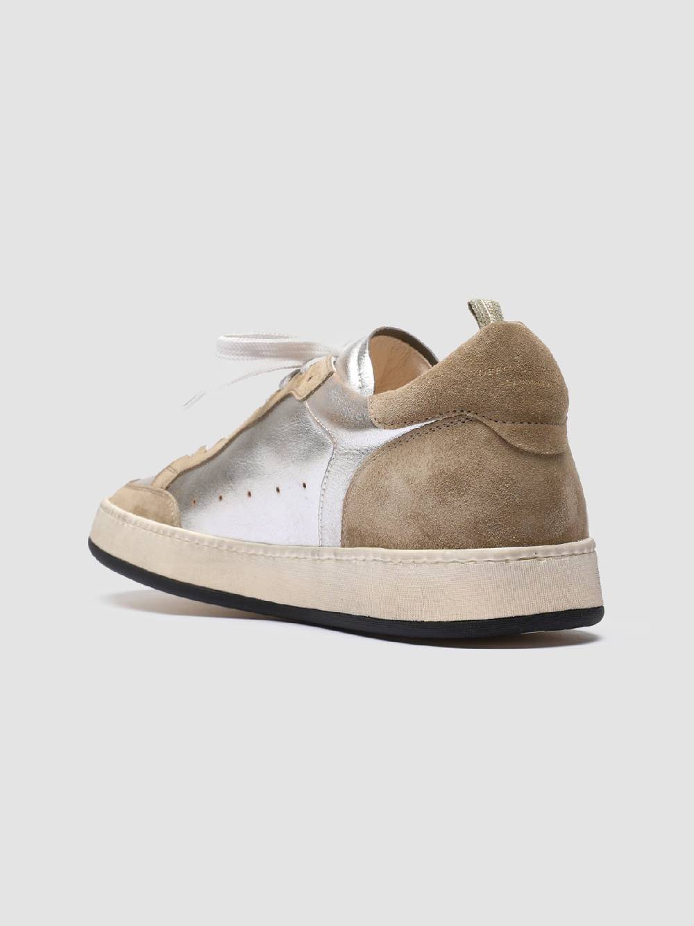 Officine Creative MAGIC 001 Sneakers in Pelle e Camoscio Bianco Offerta