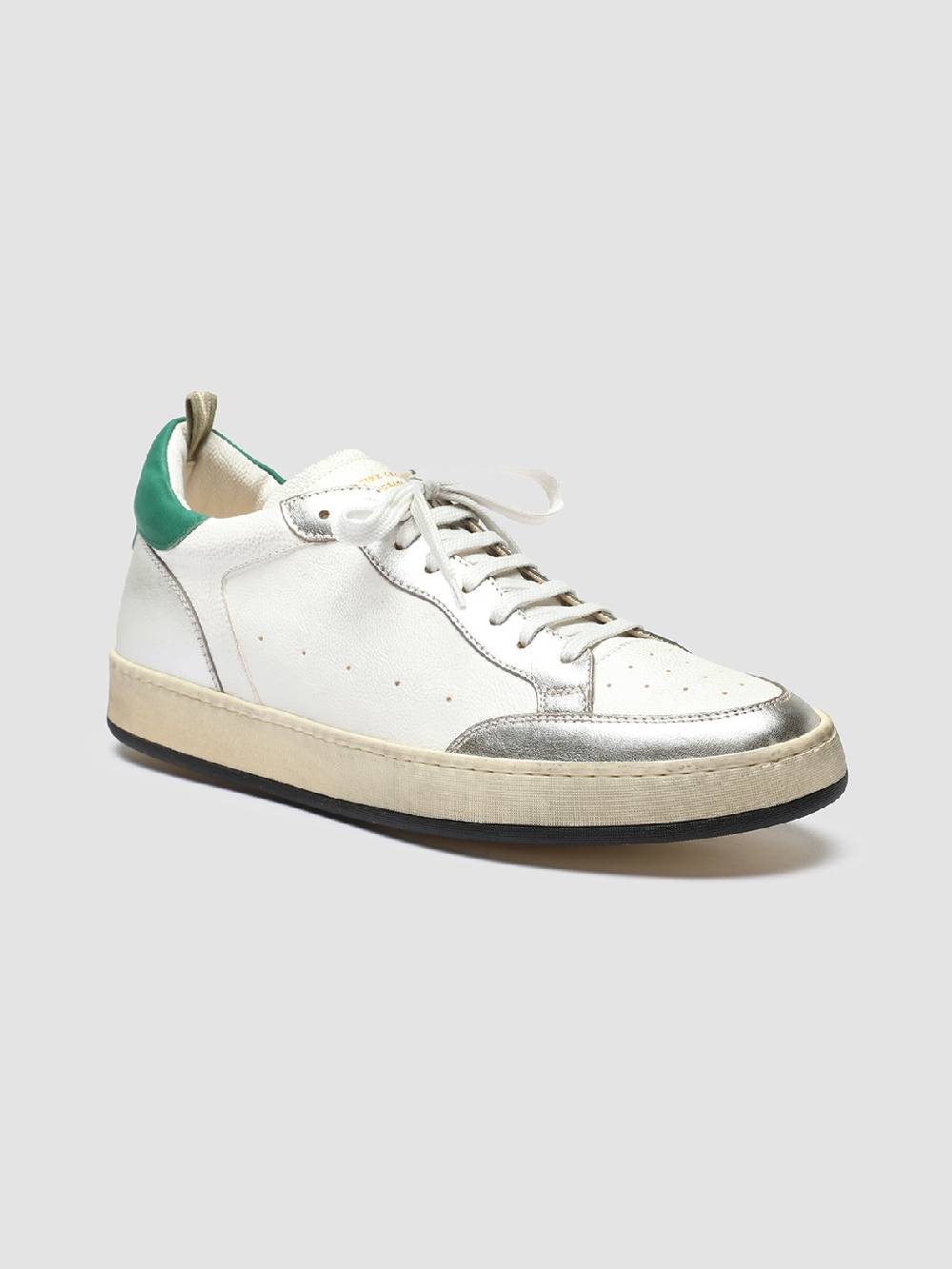 Officine Creative MAGIC 001 Sneakers in Pelle e Camoscio Bianco Economico
