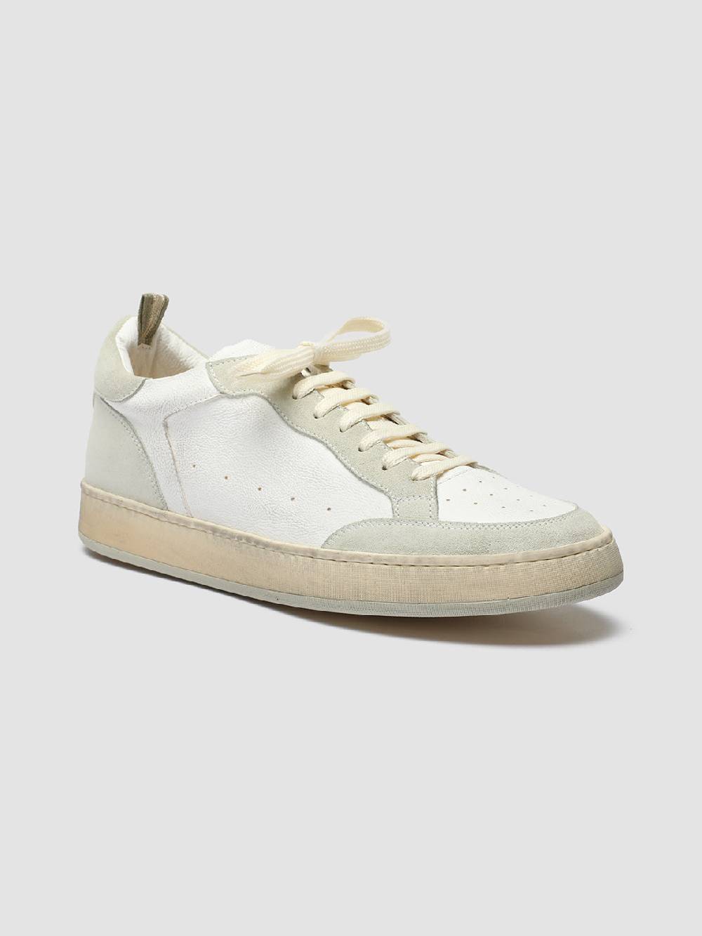 Officine Creative MAGIC 001 Sneakers in Pelle e Camoscio Bianco Online