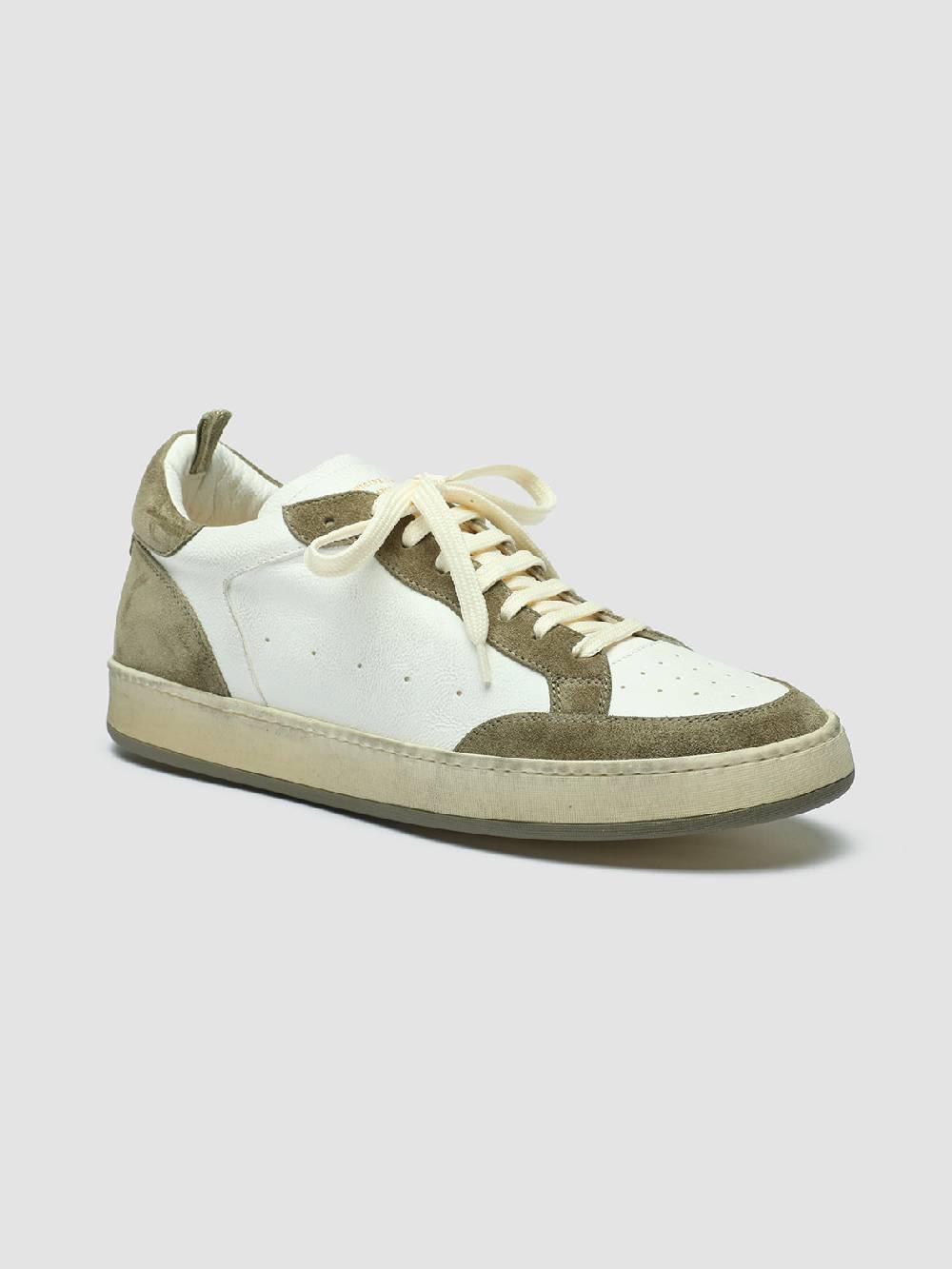 Officine Creative MAGIC 001 Sneakers in Pelle e Camoscio Bianco Outlet