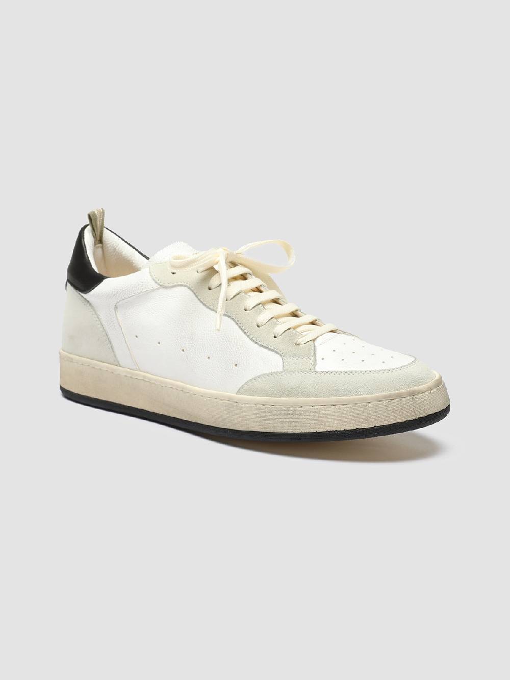 Officine Creative MAGIC 001 Sneakers in Pelle e Camoscio Bianco In Vendita