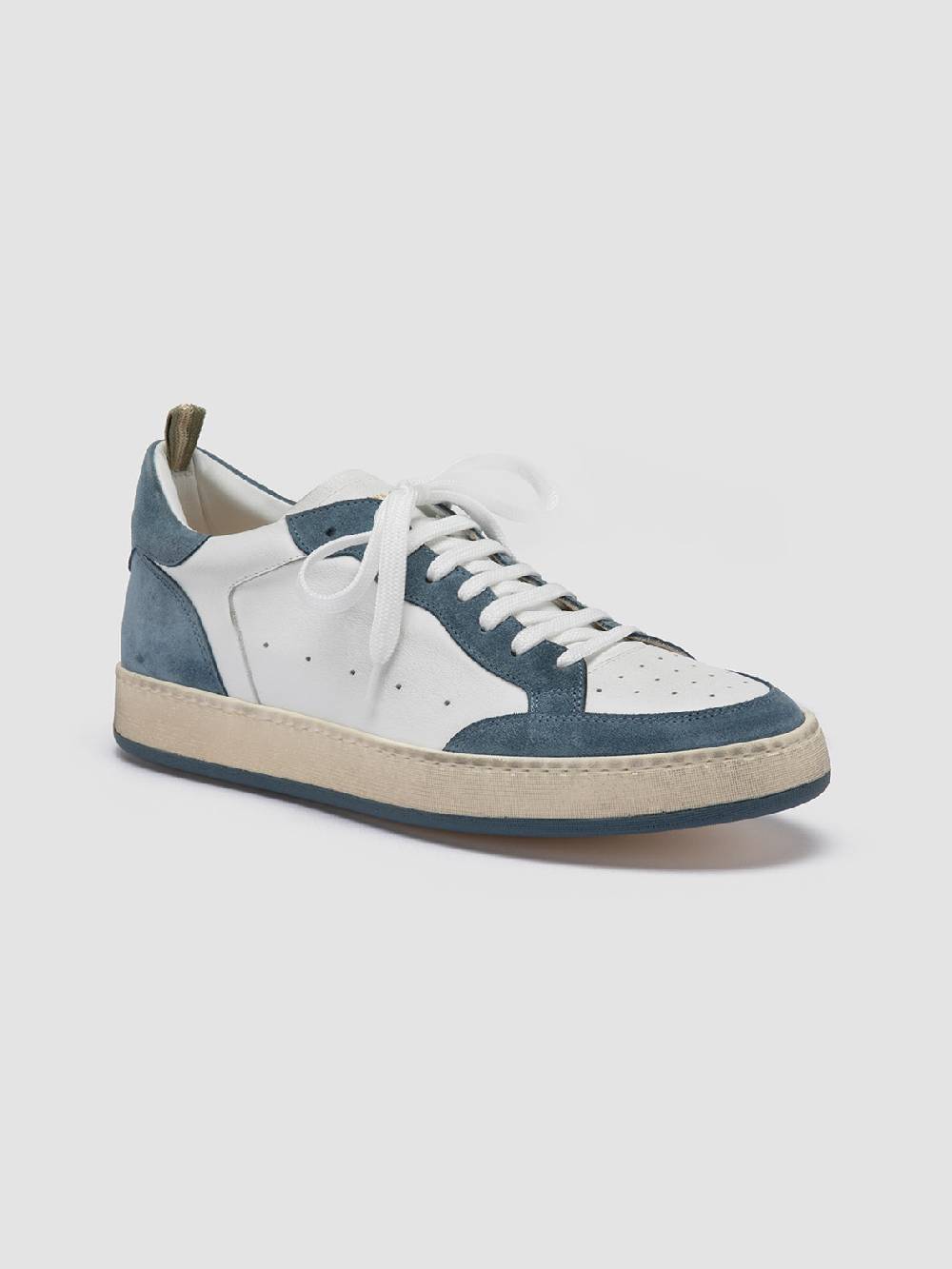 Officine Creative MAGIC 001 Sneakers Basse in Pelle e Camoscio Bianca Saldi