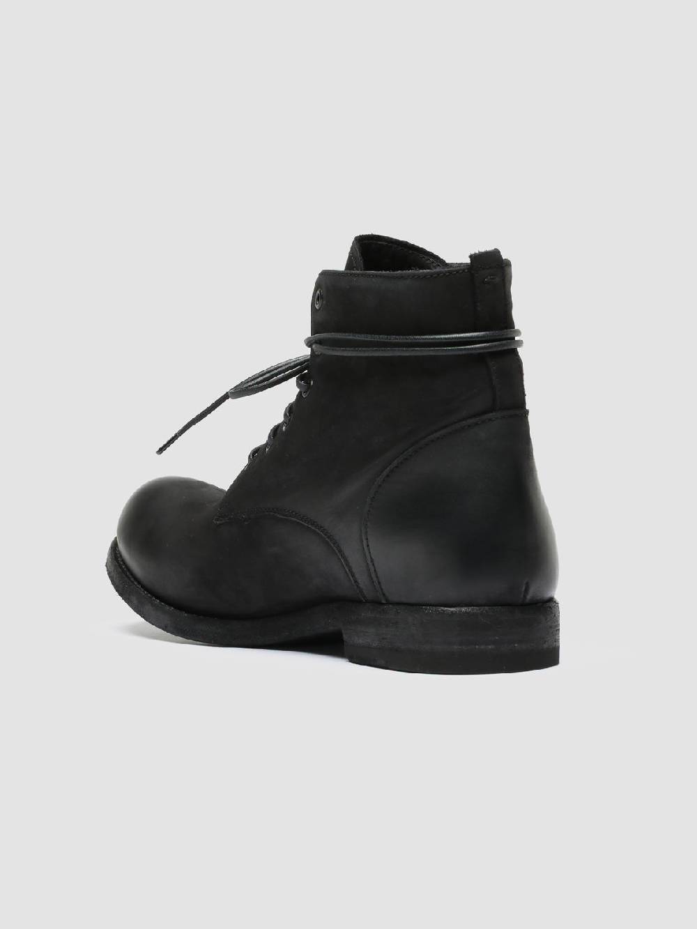 Officine Creative BUBBLE 003 Stivali in Pelle Nera con allacciatura Negozio