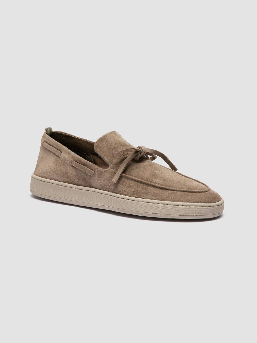 Officine Creative HERBIE 003 Mocassini da barca in pelle scamosciata Tortora Fino al 50% di sconto