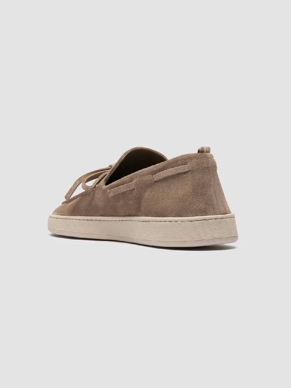 Officine Creative HERBIE 003 Mocassini da barca in pelle scamosciata Tortora Fino al 50% di sconto