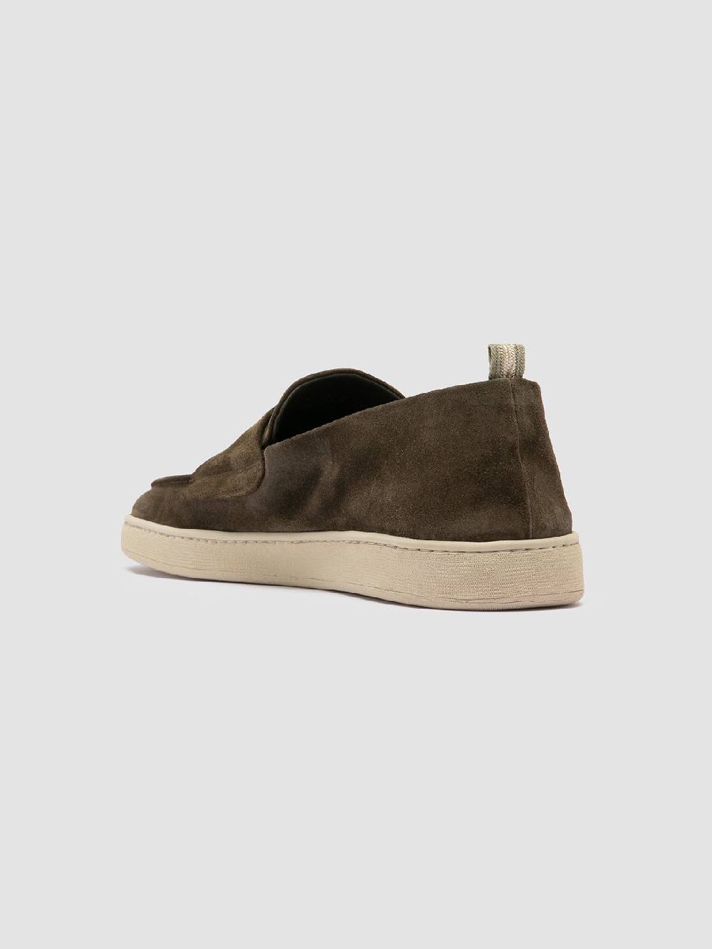 Officine Creative HERBIE 005 Sneaker Basse in Pelle Verde Pezzi Unici