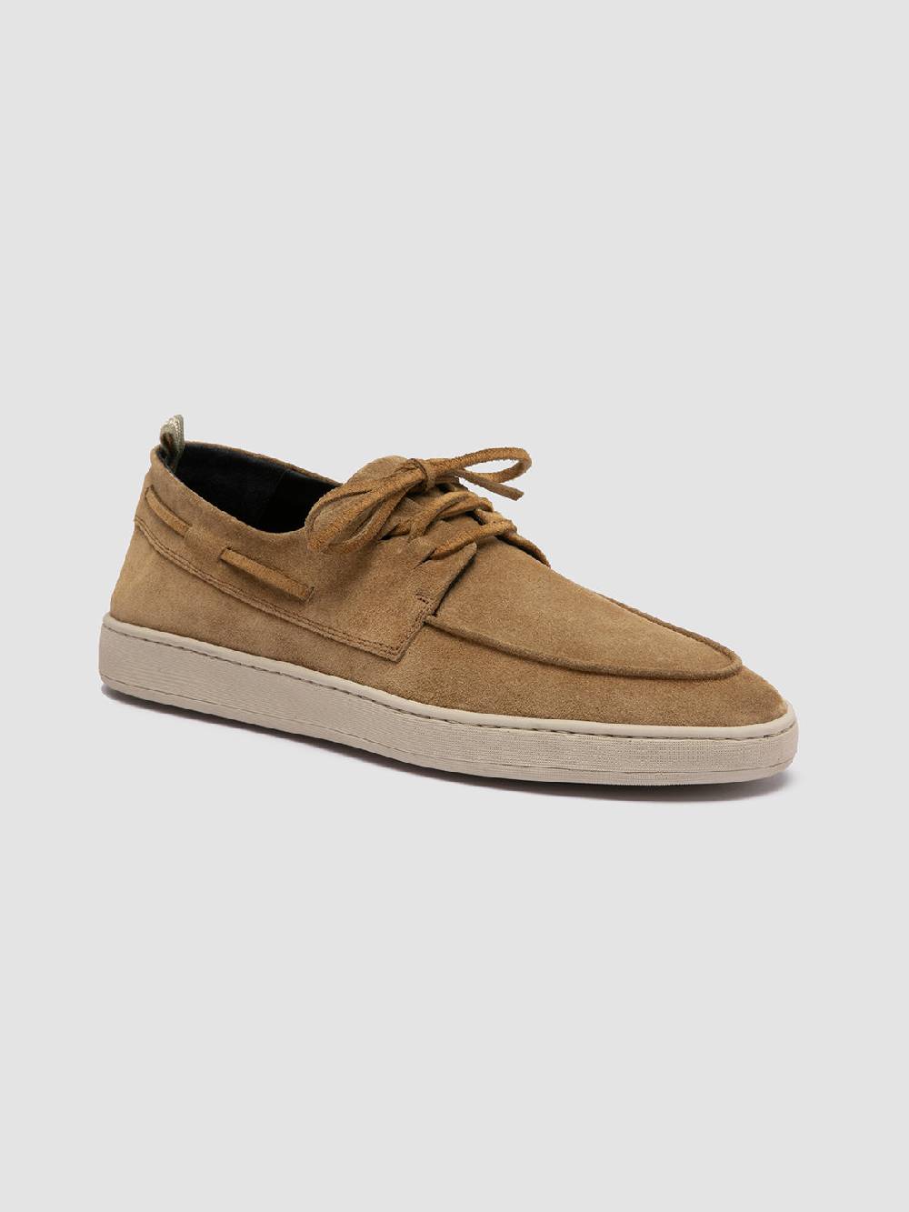 Officine Creative HERBIE 009 Sneaker Basse in Pelle Scamosciata Tortora Soddisfazione Garantita