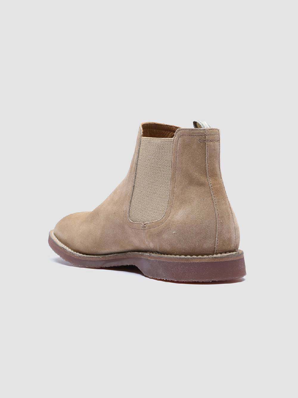 Officine Creative KENT 005 Stivaletti Chelsea in Pelle Scamosciata Tortora Consegna Veloce