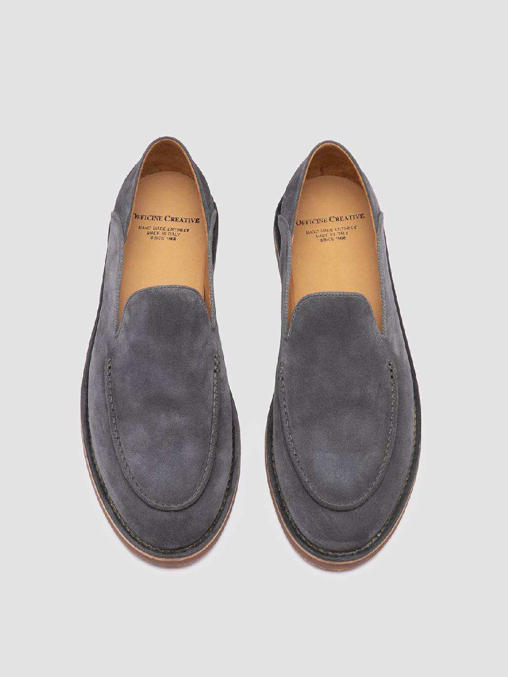 Officine Creative KENT 007 Mocassini in Pelle Scamosciata Blu Promozione Limitata