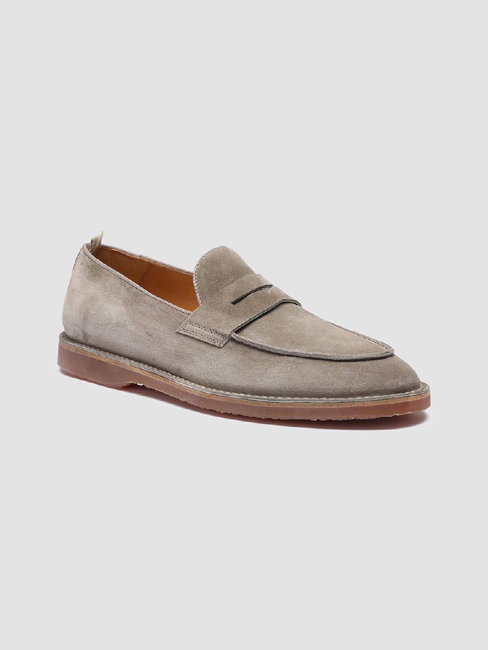 Officine Creative KENT 008 Mocassini in Pelle Scamosciata Tortora Shopping Online