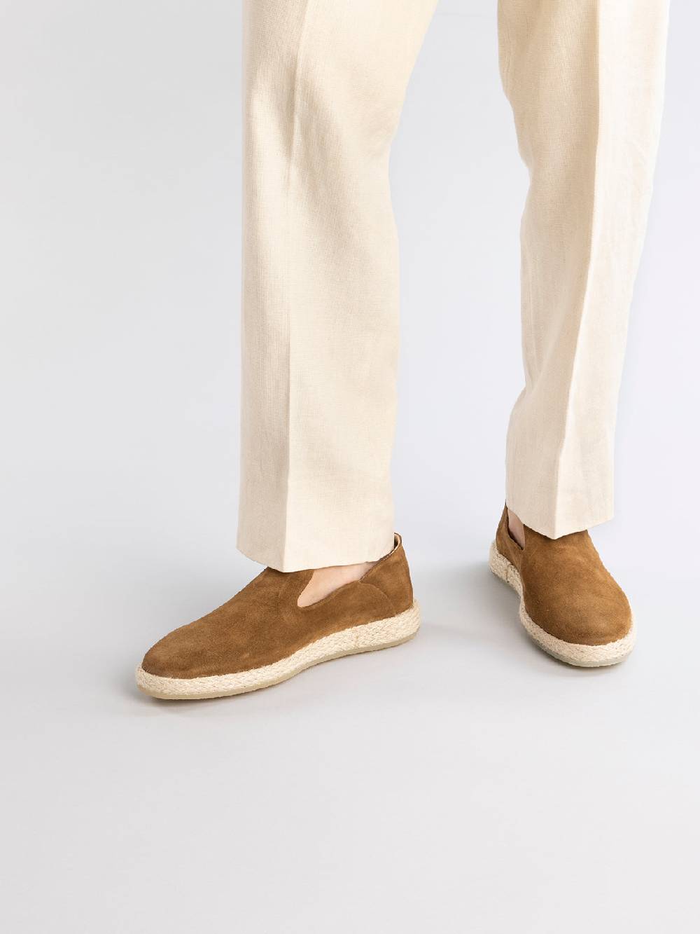 Officine Creative ROPED 002 Slip-on in Pelle Scamosciata Marrone Prezzo Ridotto