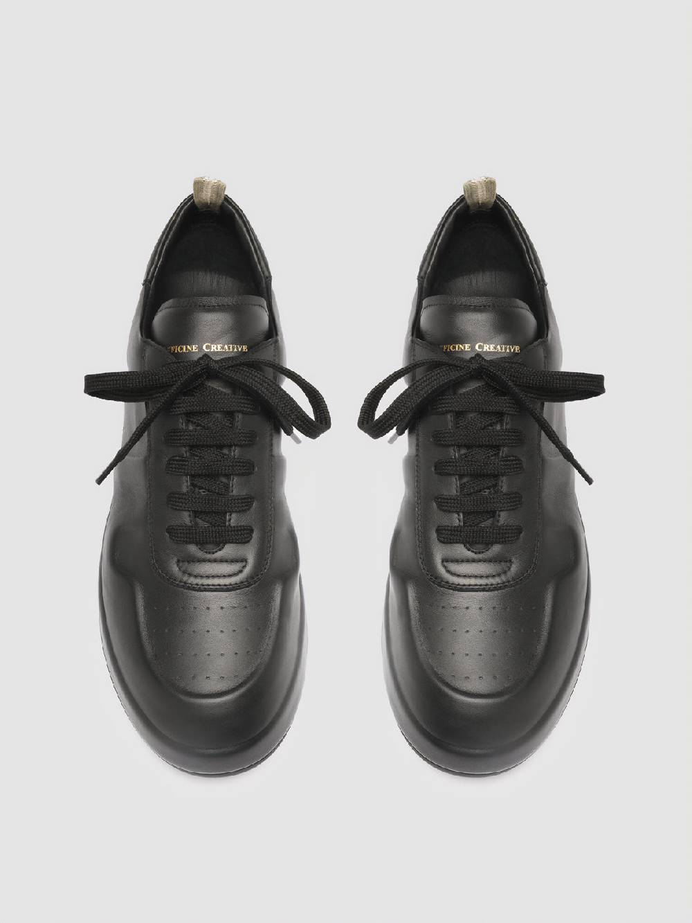 Officine Creative ACE 010 Sneakers in Pelle Nera Presa