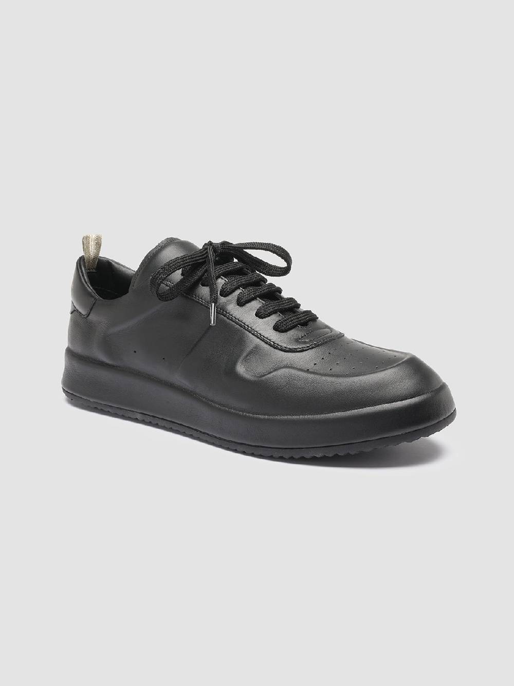 Officine Creative ACE 010 Sneakers in Pelle Nera Presa