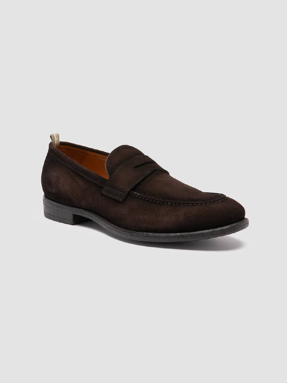 Officine Creative EMORY 024 Mocassini in Pelle Scamosciata Marrone Vendita Calda